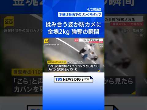 路上で揉み合い金塊2キロ強奪…防犯カメラが捉えた緊迫の瞬間　八王子の貸金庫では現金4億円が盗まれる【news23】｜T… サムネイル