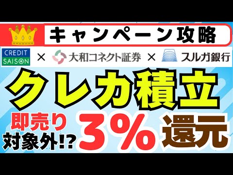 大和コネクト証券×スルガ銀行　クレカ積立最大３％還元キャンペーン