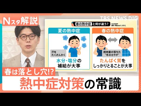「まだ4月」の油断が命取りに…夏より体温が上がりやすい“春の熱中症”3つの要因【Nスタ解説】｜TBS NEWS DIG サムネイル