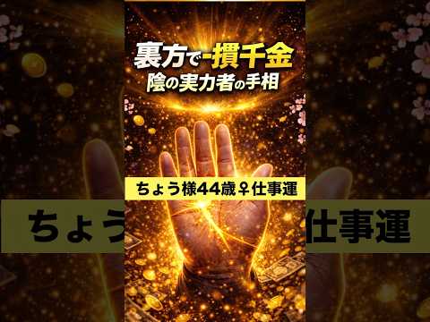【手相】裏方で一攫千金 手相  手相占い  占い  女性  40代  50代 サムネイル