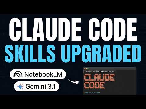 NotebookLM + Claude Code Native Skills Just Changed EVERYTH… サムネイル