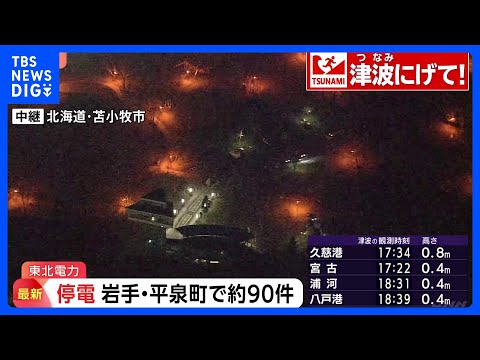 東北電力　停電情報　岩手県平泉町で約90軒　地震の影響で停電　午後8時ごろ復旧見込み｜TBS NEWS DIG サムネイル