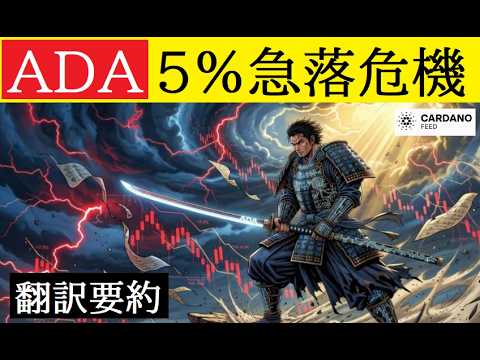 【中堅投資家】カルダノADAピンチ！５％の価格急落（翻訳要約） サムネイル