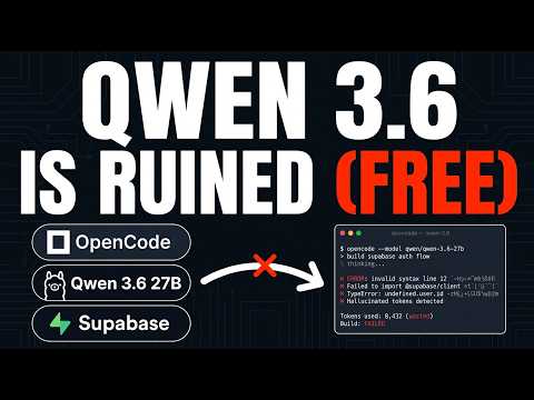 New Qwen 3.6 27b Local + OpenCode Just Got DESTROYED? サムネイル