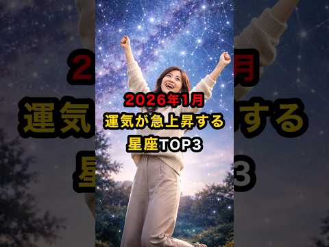 2026年1月運気が急上昇する星座TOP3 スピリチュアル 運気 星座 雑学 shorts サムネイル