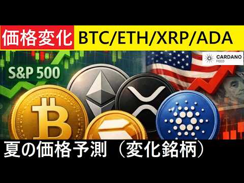 【中堅投資家】S&P500影響「BTC/ETH/XRP/ADA/SOL」仮想通貨価格予測（翻訳要約） サムネイル