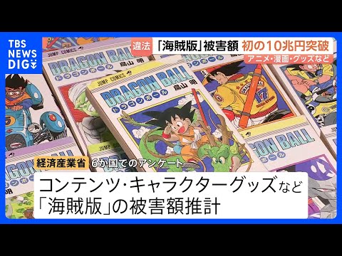 日本コンテンツ「海賊版」の被害額 10兆円を突破　AI活用で現地版を制作するなど収益確保を推進したい考え　経産省｜TB… サムネイル