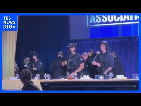 【速報】トランプ大統領出席の夕食会で銃声とみられる複数回の大きな音　トランプ氏は退避し無事　自ら記者会見へ｜TBS N… サムネイル