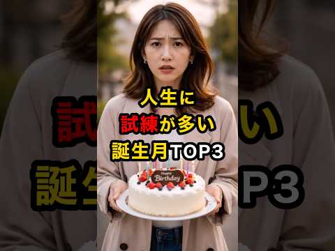 人生に試練が多い誕生月TOP3 スピリチュアル 運気 誕生月 試練 雑学 shorts サムネイル
