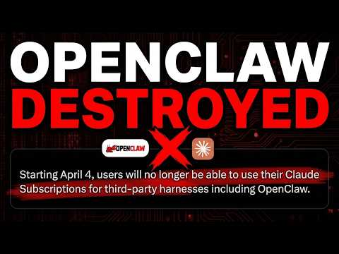 RIP OpenClaw: Anthropic Just BANNED Third-Party Harnesses サムネイル