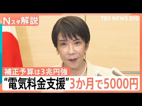 電気・ガス代「3か月で5000円」支援へ　 ガソリン補助や“ナフサ目詰まり”に政府の次の一手は【Nスタ解説】｜TBS… サムネイル