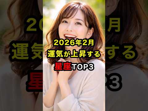 2026年2月運気が上昇する星座TOP3 スピリチュアル 運気 星座 雑学 shorts サムネイル