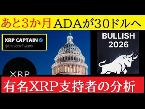 【中堅投資家】カルダノADAが今後3か月で一気に30ドルへ急騰（XRP支持者の予測） サムネイル