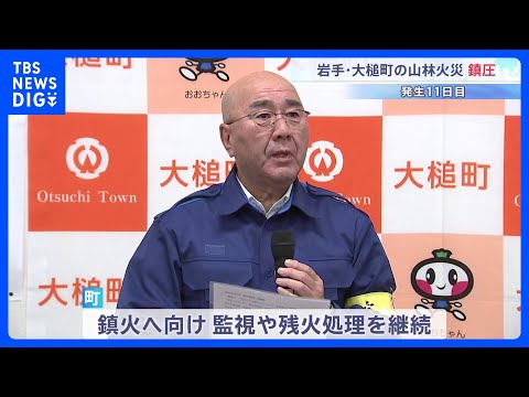 発生から11日目で鎮圧　岩手・大槌町の山林火災　焼損面積あわせて1633ヘクタール・住宅含む8棟が全焼｜TBS NEW… サムネイル