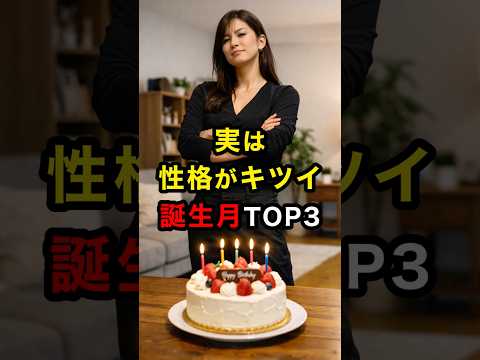 実は性格がキツイ誕生月TOP3 スピリチュアル 運気 性格 誕生月 雑学 shorts サムネイル