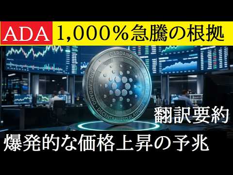 【中堅投資家】我慢実るか？カルダノADAに1,000％急騰のサイン（翻訳要約） サムネイル