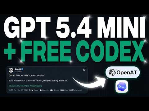 New GPT 5.4 Mini + Codex = Free FULL Apps INSTANTLY サムネイル