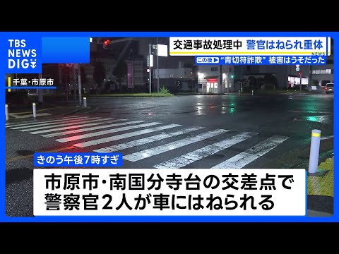 事故処理中に警察官2人が車にはねられる うち1人が意識不明の重体　62歳男を逮捕｜TBS NEWS DIG サムネイル