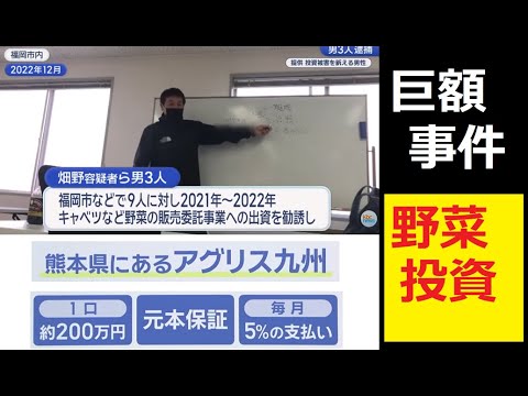 【中堅投資家】アグリス九州「元本保証の野菜投資」 サムネイル