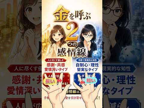 【手相占い】金を生む2つの感情線 手相  手相占い  占い  開運 サムネイル
