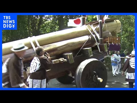 7年後の伊勢神宮の式年遷宮に向け「御木曳行事」はじまる 市民らおよそ3000人が参加 三重・伊勢市｜TBS NEWS… サムネイル