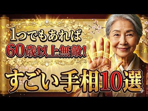 【手相占い】60代から無敵モード！老後に運気急上昇するすごい手相10選 サムネイル