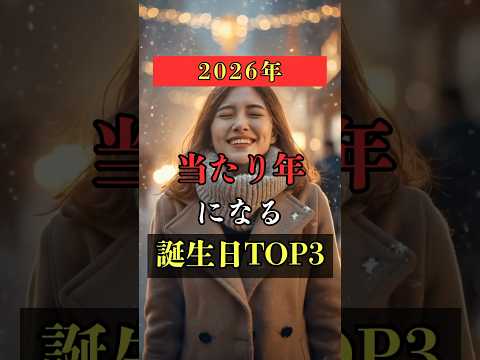 2026年当たり年年になる誕生日TOP3  #占い #占い師 #誕生日占い #開運 #shorts サムネイル