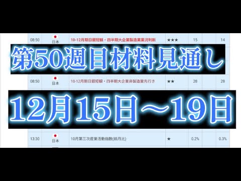 【隠居Vlog】FX：第50週目（12月15～19日）材料見通し「2025年最後の週」 サムネイル