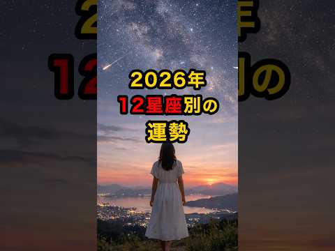 2026年12星座別の運勢 スピリチュアル 運気 星座 運勢 雑学 shorts サムネイル
