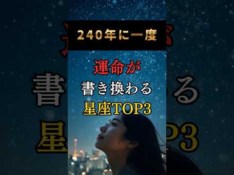 240年一度！運命が書き換わる星座TOP3  占い 占い師 星座占い ランキング shorts サムネイル