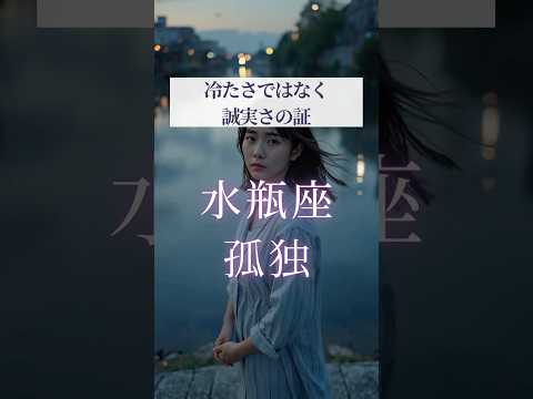 水瓶座の孤独は冷たさではなく誠実さの証でした  水瓶座 性格診断 スピリチュアル 星座占い shorts サムネイル