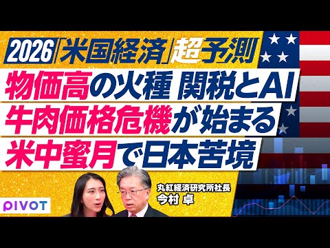【2026年アメリカ経済予測】関税で止まらぬ物価高／AI需要でエネルギー不足／牛肉価格高騰の衝撃／関税は限界点／米中蜜… サムネイル