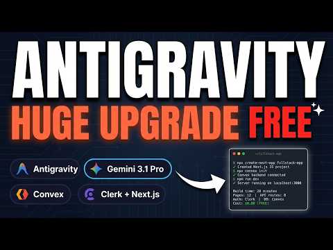 Antigravity + Gemini 3.1 Pro + Convex + Clerk = Full Apps I… サムネイル