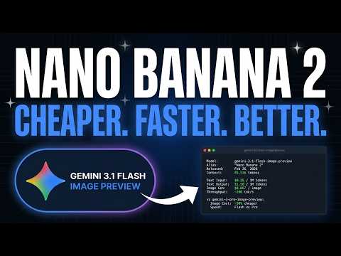 GOOGLE NANO BANANA 2 IS ABSOLUTELY INSANE (GEMINI 3.1 FLASH) サムネイル