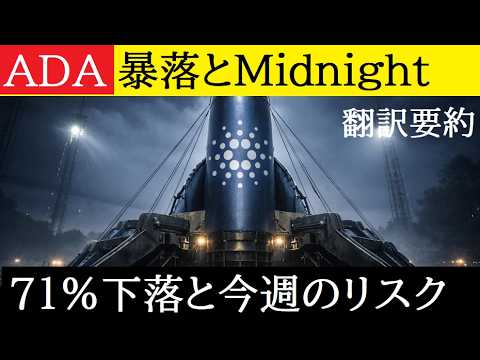 【中堅投資家】カルダノADA７１％の暴落とMidnightが呼び込むリスク（翻訳要約） サムネイル