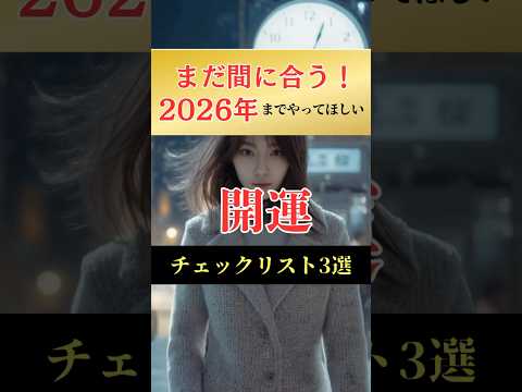 まだ間に合う！2026年までにやってほしい開運チェックリスト3選  #開運 #運気アップ #占い #新年 #shorts サムネイル