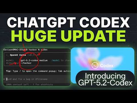 GPT Codex's New Model Just Changed EVERYTHING (GPT-5.2-CODE… サムネイル