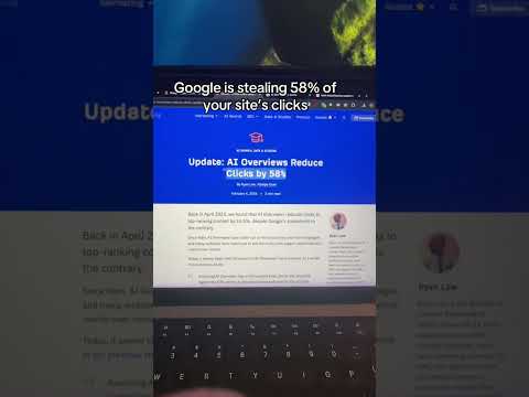 AI overviews reduce clicks by 58% サムネイル