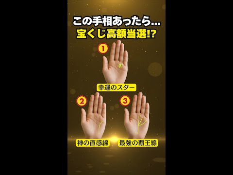 【手相占い】宝くじ高額当選する人の手相3選 手相 占い サムネイル