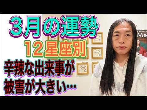 3月の運勢 12星座別 【辛辣な出来事が】【被害が大きい…】【ショックが…】【実現させる力】 サムネイル