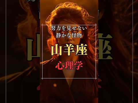 努力を見せない静かな怪物！山羊座の心理学  占い 星座占い 山羊座  心理学 shorts サムネイル