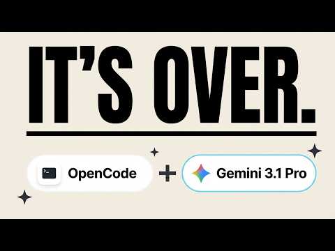 Gemini 3.1 Pro + OpenCode Just Changed EVERYTHING サムネイル