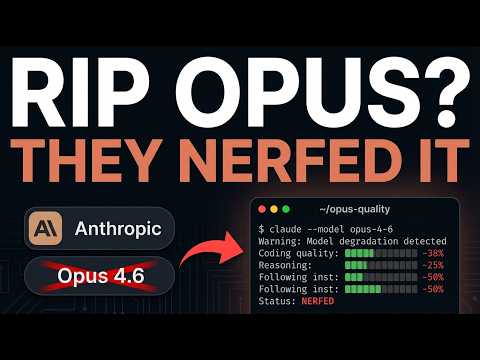 Claude Code Opus 4.6 Just Got NERFED Again (Here's Proof) サムネイル