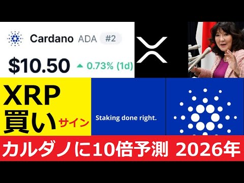【中堅投資家】カルダノADA2026年に10㌦説/XRPにも急騰予兆「買い」サイン サムネイル