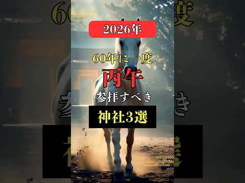 2026年60年に一度の丙午！参拝すべき神社3選  #神社 #開運 #初詣 #午年 #shorts サムネイル