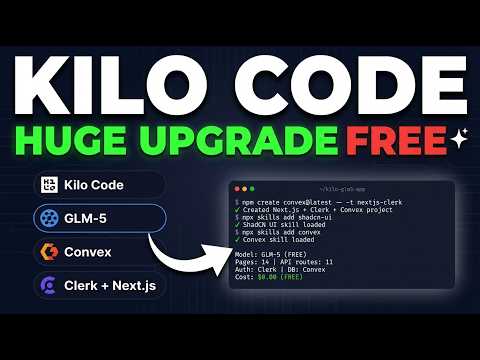 Kilo Code + GLM-5 + Convex + Clerk = Full Apps INSTANTLY (F… サムネイル