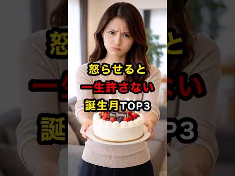 怒らせると一生許さない誕生月TOP3 #スピリチュアル #運気 #誕生月 #怒り #雑学 #shorts サムネイル