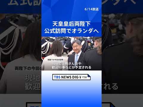天皇皇后両陛下　公式訪問1か国目のオランダに到着　王室の特別な招待により離宮「ヘット・アウデ・ロー城」へ｜TBS NE… サムネイル