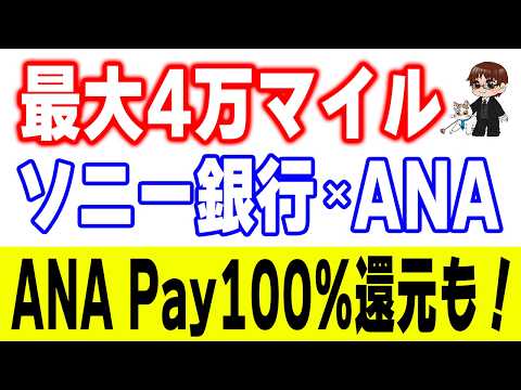 【最大4万マイル】今やるべきANA×ソニー銀行キャンペーン総まとめ（年末年始版） サムネイル