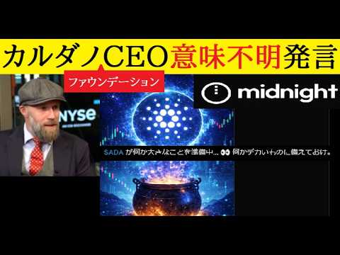 【中堅投資家】カルダノファウンデーションCEO重要なことを語るが・・意味不明 サムネイル
